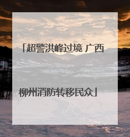 超警洪峰过境 广西柳州消防转移民众
