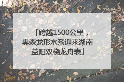 跨越1500公里，奥森龙形水系迎来湖南益阳双桡龙舟表