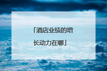 酒店业绩的增长动力在哪