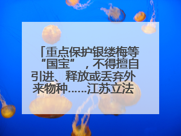 重点保护银缕梅等“国宝”，不得擅自引进、释放或丢弃外来物种……江苏立法保护身边的生物“朋友圈”