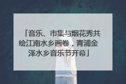 音乐、市集与烟花秀共绘江南水乡画卷，青浦金泽水乡音乐节开幕