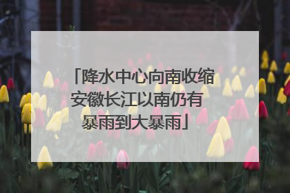 降水中心向南收缩 安徽长江以南仍有暴雨到大暴雨