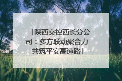 陕西交控西长分公司：多方联动聚合力 共筑平安高速路