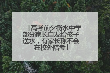 高考前夕衡水中学部分家长自发给孩子送水，有家长称不会在校外陪考