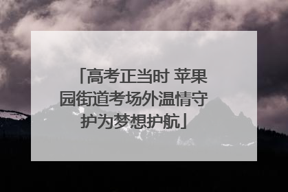 高考正当时 苹果园街道考场外温情守护为梦想护航
