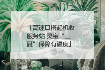 高速口搭起机收服务站 灵宝“三夏”保障有温度