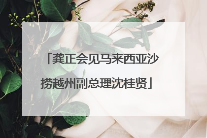龚正会见马来西亚沙捞越州副总理沈桂贤