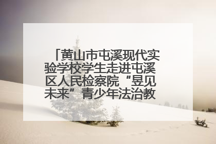 黄山市屯溪现代实验学校学生走进屯溪区人民检察院“昱见未来”青少年法治教育宣传基地