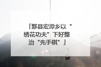 黟县宏潭乡以“绣花功夫”下好整治“先手棋”