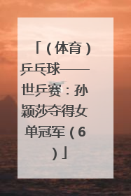 （体育）乒乓球——世乒赛：孙颖莎夺得女单冠军（6）