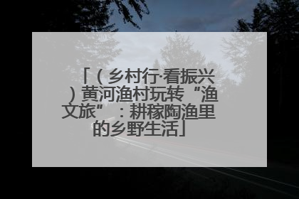 （乡村行·看振兴）黄河渔村玩转“渔文旅”：耕稼陶渔里的乡野生活