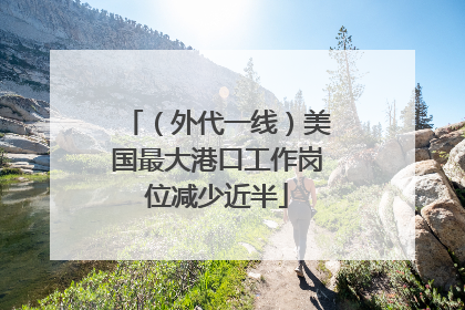 （外代一线）美国最大港口工作岗位减少近半