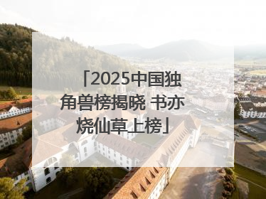 2025中国独角兽榜揭晓 书亦烧仙草上榜