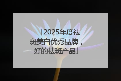 2025年度祛斑美白优秀品牌，好的祛斑产品