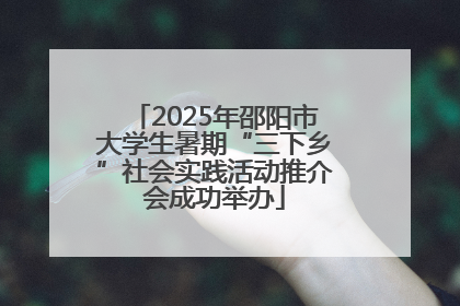 2025年邵阳市大学生暑期“三下乡”社会实践活动推介会成功举办