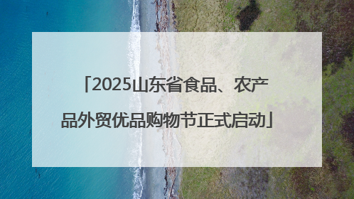2025山东省食品、农产品外贸优品购物节正式启动