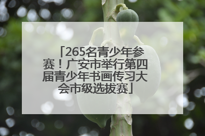 265名青少年参赛！广安市举行第四届青少年书画传习大会市级选拔赛