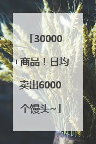 30000+商品！日均卖出6000个馒头~