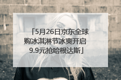 5月26日京东全球购冰淇淋节冰爽开启 9.9元抢哈根达斯