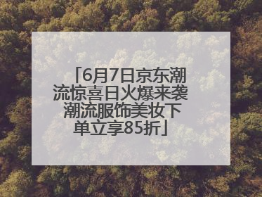 6月7日京东潮流惊喜日火爆来袭 潮流服饰美妆下单立享85折