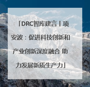 DRC智库建言丨项安波：促进科技创新和产业创新深度融合 助力发展新质生产力