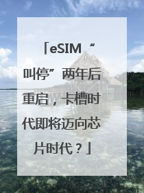 eSIM“叫停”两年后重启，卡槽时代即将迈向芯片时代？